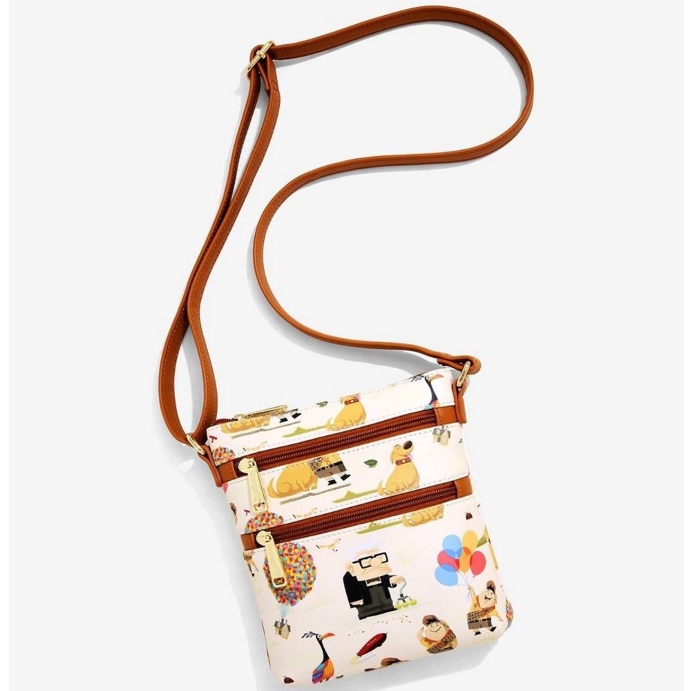 Loungefly Disney Pixar Up Characters Allover Print Crossbody Bag